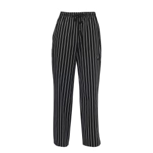 080-UNF3CXXL Poly Cotton Chef Pants, 2X-Large, Chalk Stripe