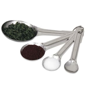 Browne 746108 4 Piece Measuring Spoon Set, Stainless
