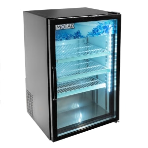 842-MCM7X 24 3/8" Countertop Refrigerated Merchandiser - Swing Door, Black, 115v