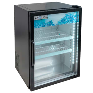 842-MCM5X 24 3/8" Countertop Refrigerated Merchandiser - Swing Door, Black, 115v