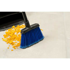 028-4685314 Duo-Sweep® Broom Head w/ Blue Poly Bristles - Flagged