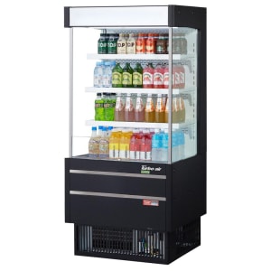 083-TOM25MSEBN 28" Vertical Open Air Cooler w/ (4) Levels, 115v