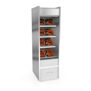 529-B2432HBLK 24.5" Oasis® Self Service Hot Food Display - Open Front, 208-240v/1ph, Black