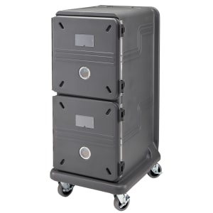 144-PCU2000HC615 Pro Cart Ultra™ Hot/Cold Insulated Food Carrier w/ (20) Pan Capacity, Charcoal Gray, 115v
