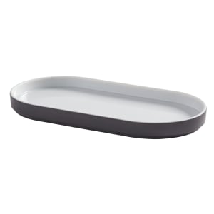 166-UPLR10GE 10 1/2" x 5 1/4" Oval Platter - Melamine, Graphite