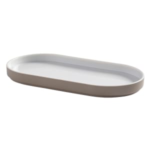 166-UPLR10MO 10 1/2" x 5 1/4" Oval Platter - Melamine, Mocha