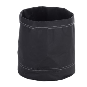 166-KBB9 9" Round Reusable Kraft Paper Bag, Black
