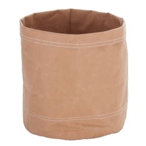 166-KBK9 9" Round Reusable Kraft Paper Bag, Khaki
