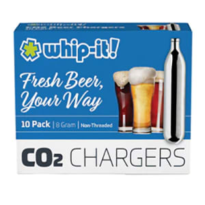 565-CB8N10L Chargers for Standard-Non Threaded Beer Growlers or Tap - Steel, Silver
