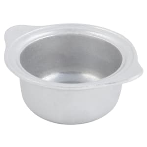 017-3029P 8 oz Round Soup Bowl w/ Flanged Handle, Aluminum/Pewter-Glo