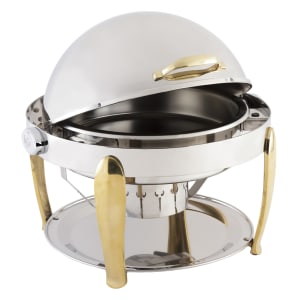 017-10001 Round Chafer  w/ Roll-Top Lid & Chafing Fuel Heat