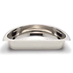017-12007 Half Size Round Chafer Food Pan, Stainless Steel