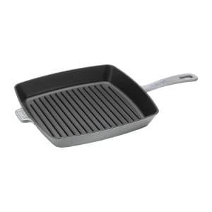 103-12123018 12" Square Grill Pan w/ Handles - Enameled Cast Iron, Graphite Gray