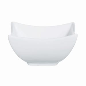 450-R0735 4 1/2 oz Square Appetizer Deep Square Bowl - Porcelain, White