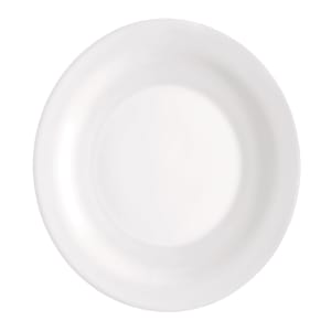 706-49205Q964 6 1/8" Round Careware Sicura Plate - Glass, White