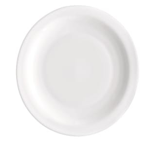 706-49205Q963 7 5/8" Round Careware Sicura Plate - Glass, White