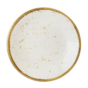 706-68A540EL318 6 3/8" Round Melamine Plate, Craft White