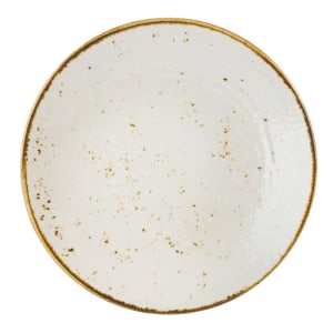 706-68A540EL784 11 3/4" Round Melamine Plate, Craft White