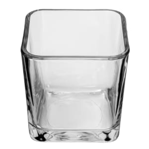 634-5476 22 oz Clear Glass Cube Voltive Candle Holder