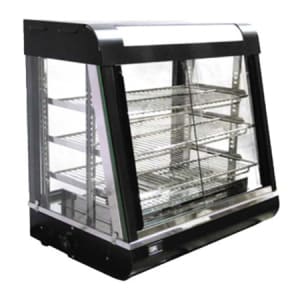390-21749 26" Dual Service Countertop Heated Display Case - (3) Shelves, 110v