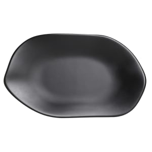 706-7000DD020 12" x 7 1/8" Oval Delfin Platter - Melamine, Marisol Black