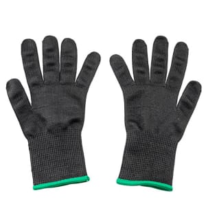 229-11209 Medium Cut Resistant Glove, Blended Material, Black w/ Green Wrist Band