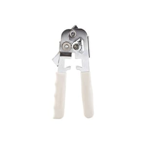 229-10444W 3 3/4" Chrome Plated Manual Can Opener, White