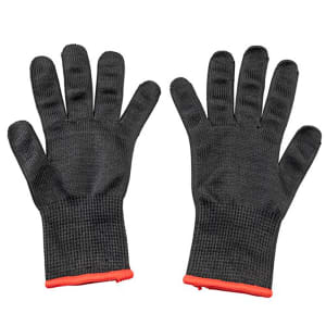 229-11207 X-Small Cut Resistant Glove, Blended Material, Black w/ Red Wrist Band
