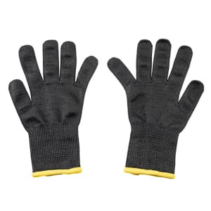 229-11208 Small Cut Resistant Glove, Blended Material, Black w/ Yellow Wrist Band