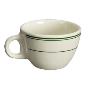 706-HL1021 7 1/2 oz Green Band Ovide Cup - China, Ivory