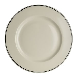 706-HL2071743 10 5/8" Round Black Line Plate - China, White