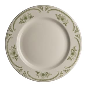 706-HL2069885 9 5/8" Round American Rose Plate - China, Moss