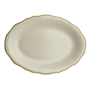 706-HL5270828 12 5/8" x 9 3/4" Oval Styleline Platter - China, Old Gold