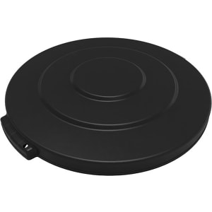028-84101103 Round Flat Top Lid for 10 gal Trash Can - Plastic, Black