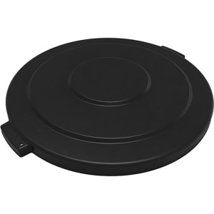 028-84105603 Round Flat Top Lid for 55 gal Trash Can - Plastic, Black