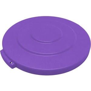 028-84101189 Round Flat Top Lid for 10 gal Trash Can - Plastic, Purple