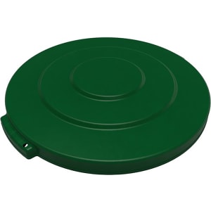 028-84101109 Round Flat Top Lid for 10 gal Trash Can - Plastic, Green