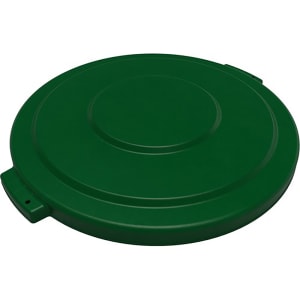 028-84103309 Round Flat Top Lid for 32 gal Trash Can - Plastic, Green