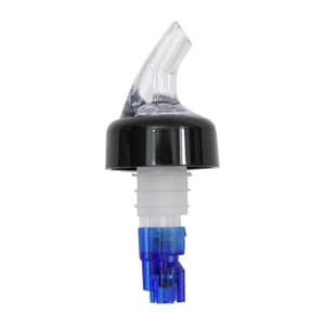 229-4244A 7/8 oz Plastic Proper Pour w/ Clear Spout, Blue Dip Tube