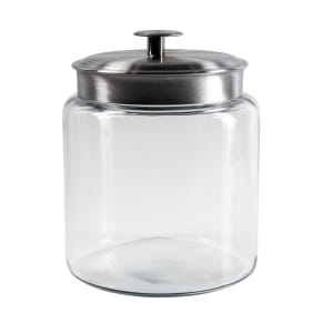 075-95541 96 oz Mini Modern Montana Jar w/ Brushed Aluminum Metal Cover