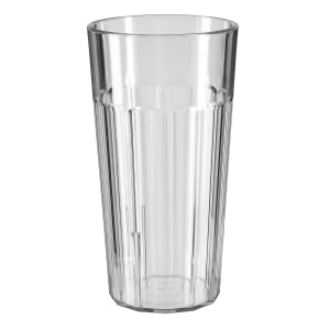 144-NT20152 22 oz Clear Fluted Plastic Tumbler