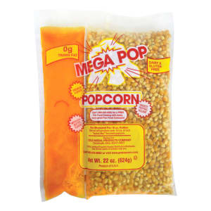 Winco 40008 8 oz Popcorn Kernel, Oil & Salt Packs (Case of 24)