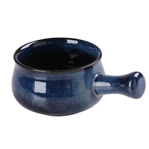 614-BL4105 22 oz Round Skillet Bowl - Ceramic, Blue Star
