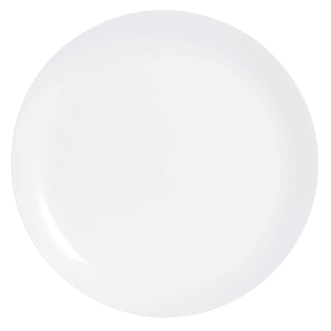 450-N9361 10" Round Evolutions Plate - Glass, White
