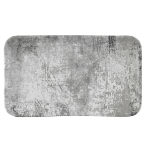450-FN467 Rectangular Maker's Urban Plate - 10 5/8" x 6 1/4", Ceramic, Steel Grey