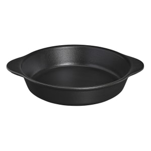 450-FN417 5 9/10" Round Cast Iron Dish, Black