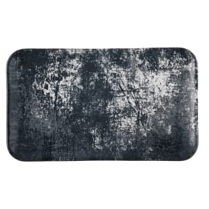 450-FN561 Rectangular Maker's Urban Plate - 10 5/8" x 6 1/4", Ceramic, Lamp Black