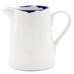 450-HI145 5 1/4 oz Creamer - Glazed Ceramic, White/Blue