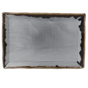 450-HGR13 13 1/4" x 9" Rectangular Harvest Tray - Ceramic, Gray