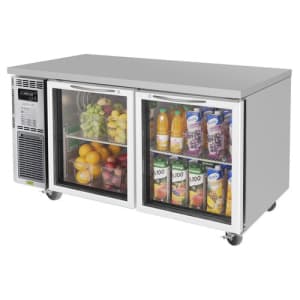 083-JUR60GN 59" W Undercounter Refrigerator w/ (2) Sections & (2) Doors, 115v